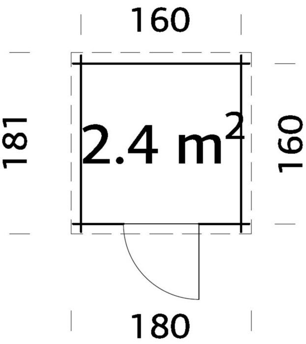 Palmako redskabsrum Iris 1 176 x 176 cm